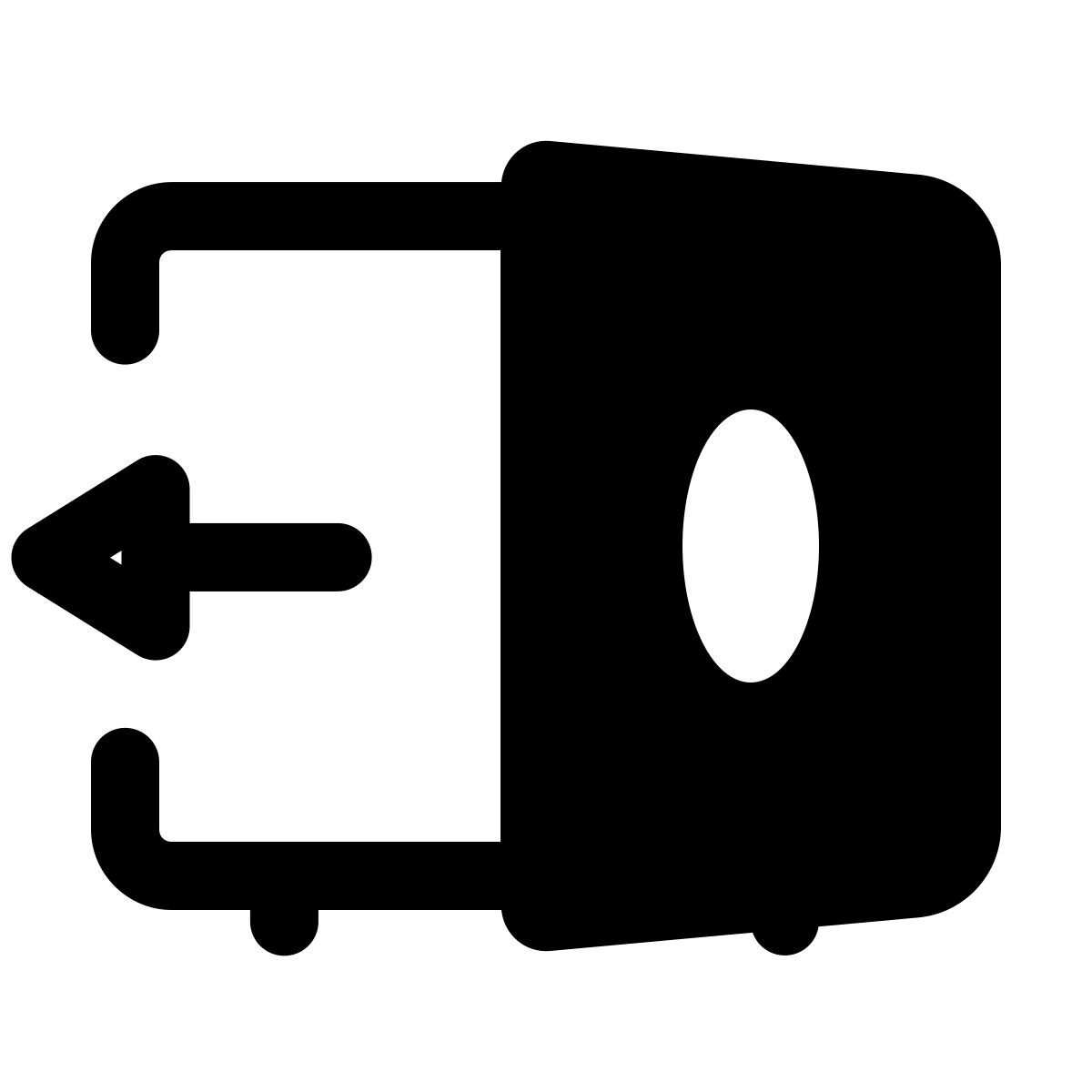 forma thin filled style safe out icon