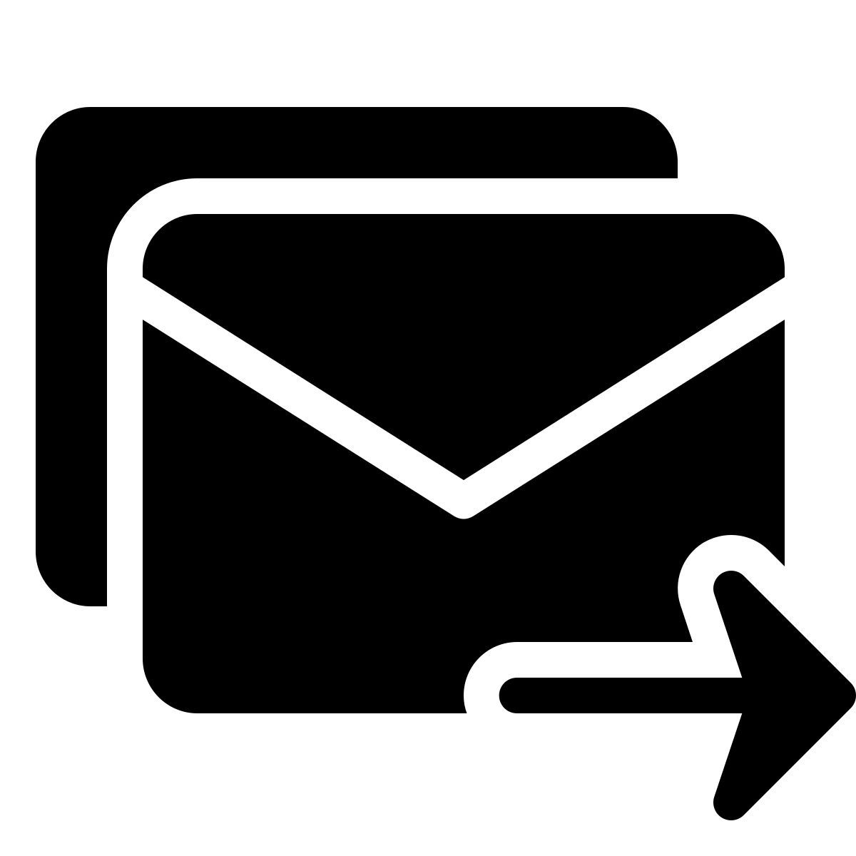 forma thin filled style 대량 이메일 보내기 icon