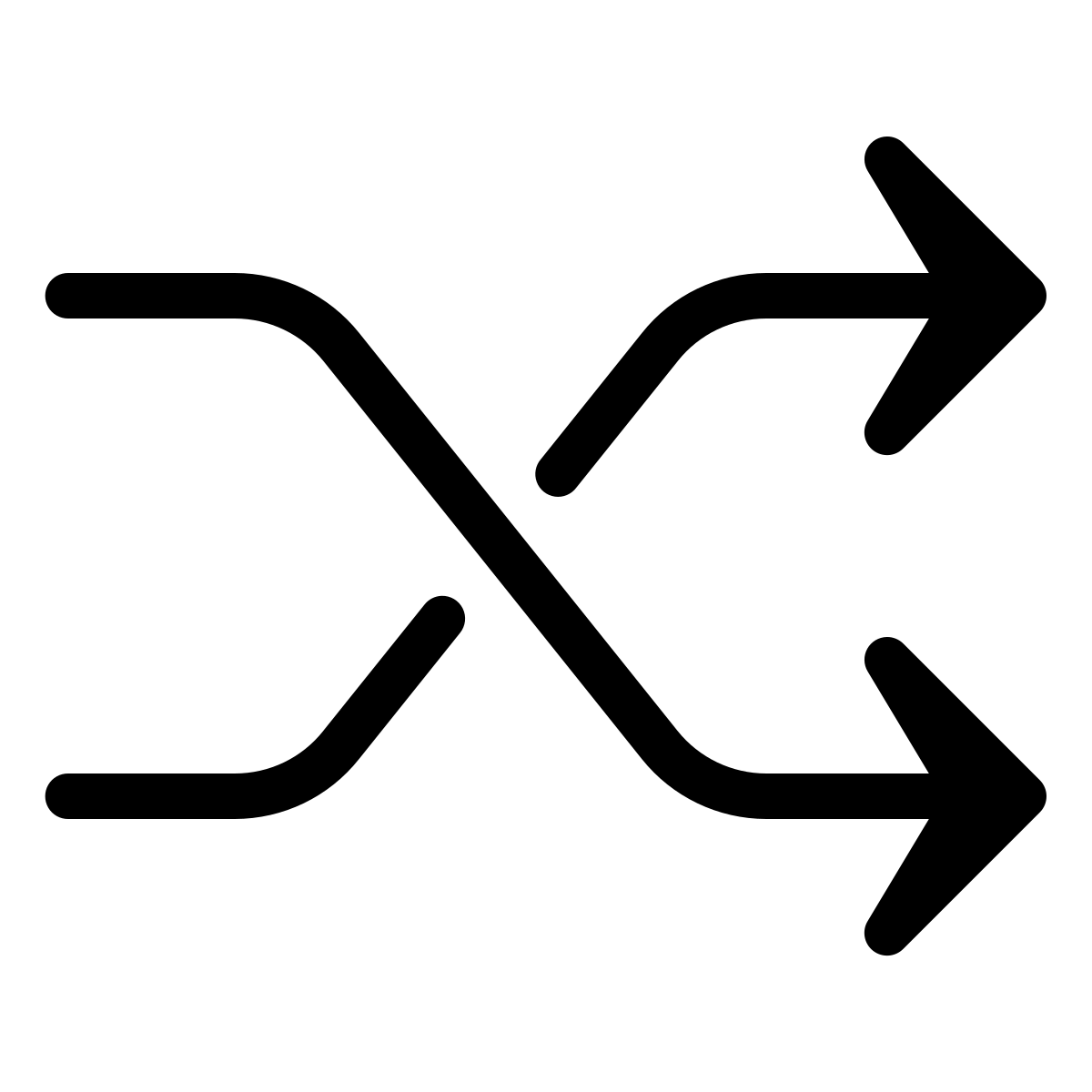forma thin filled style shuffle icon