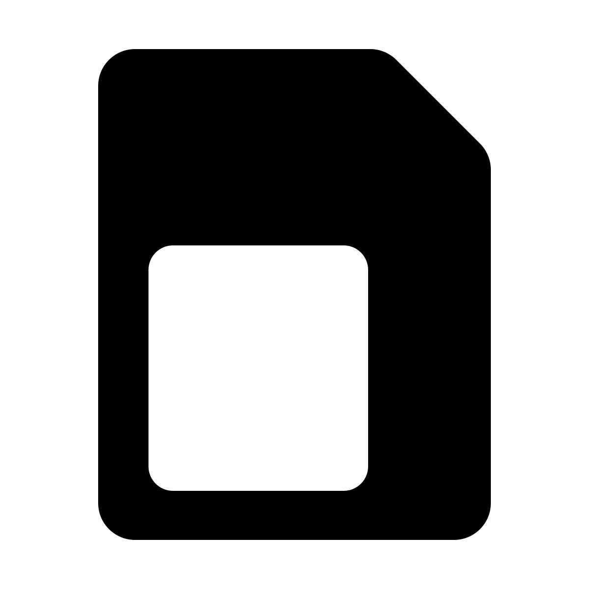 forma thin filled style scheda sim icon