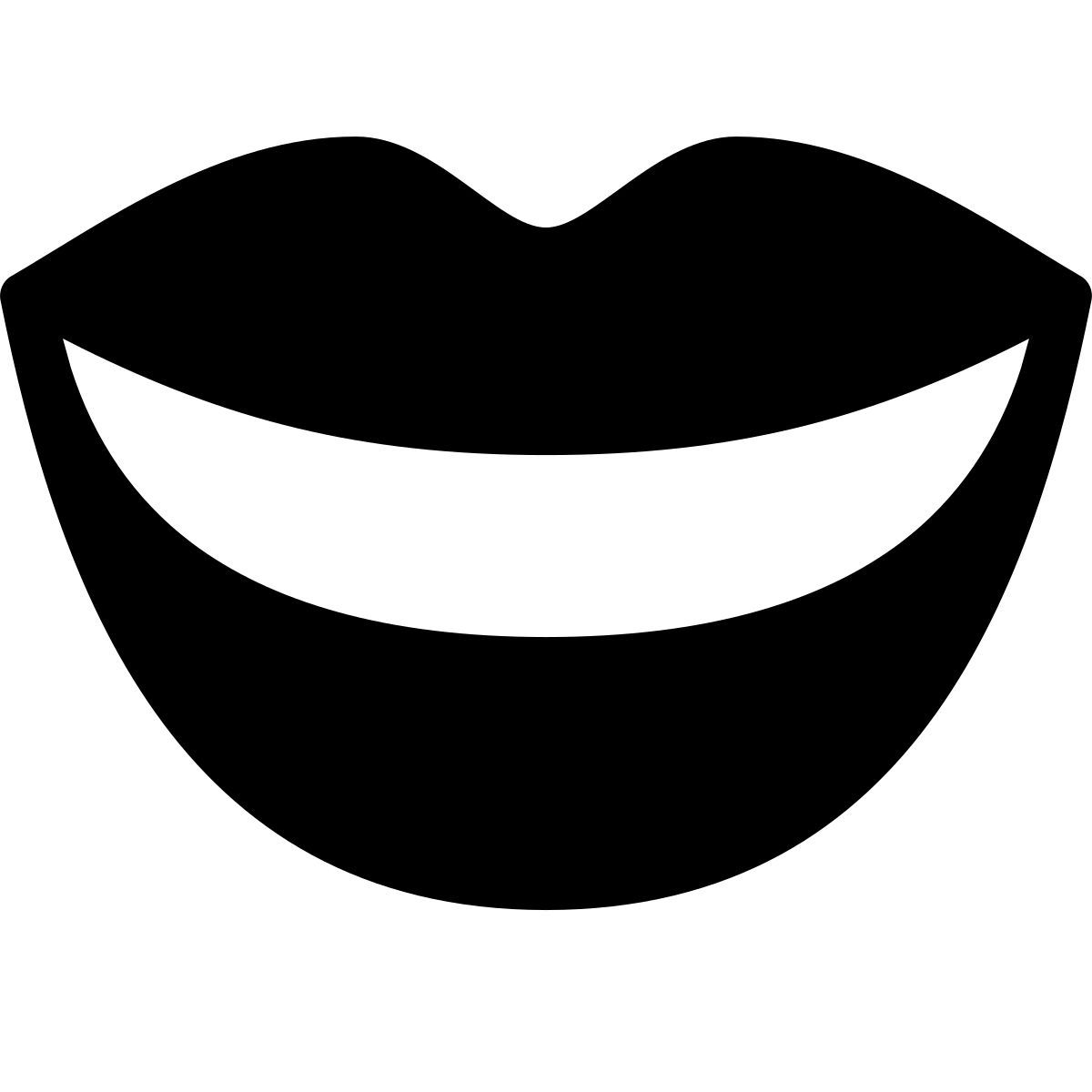 forma thin filled style smiling mouth icon