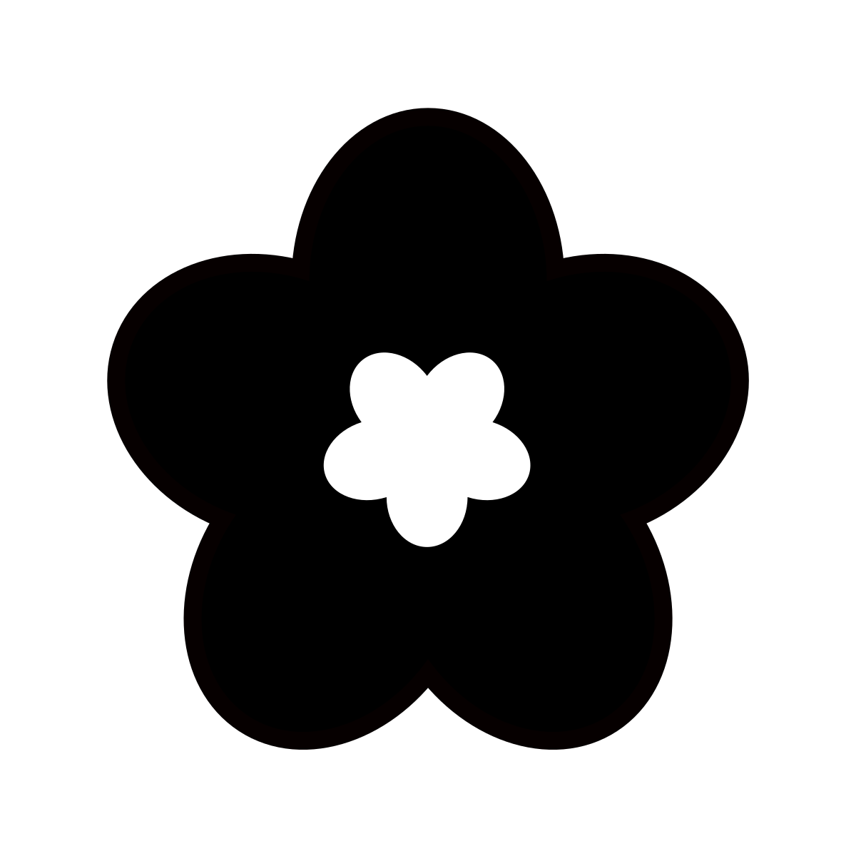 forma thin filled style spa flower icon