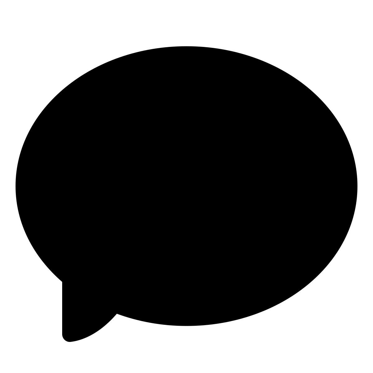 forma thin filled style burbuja de diálogo icon