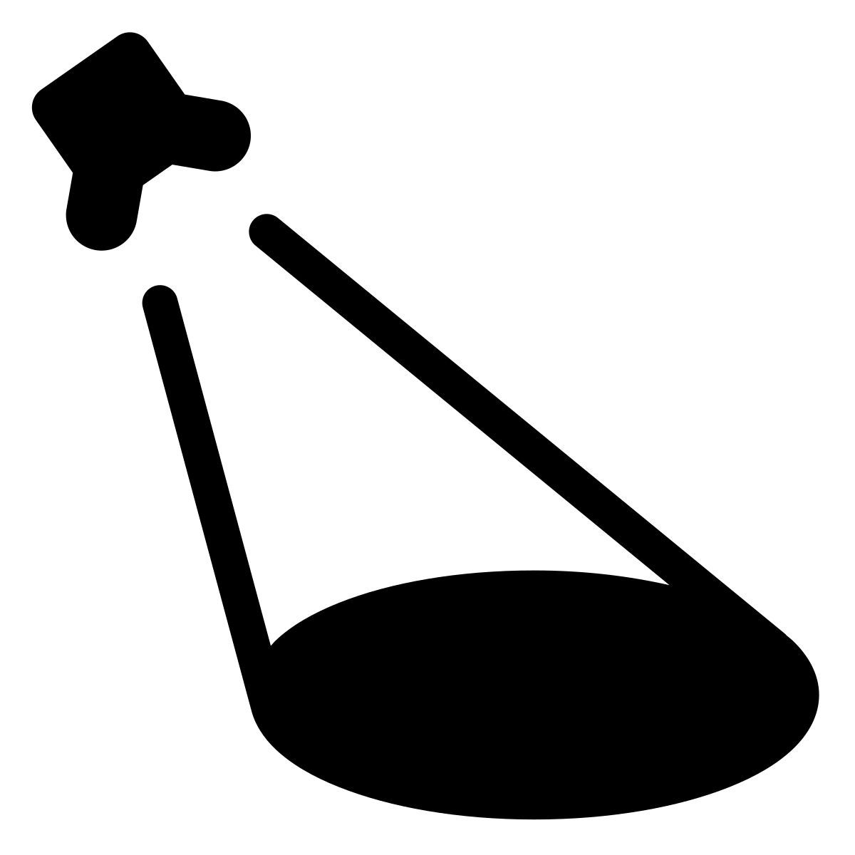 forma thin filled style riflettore icon