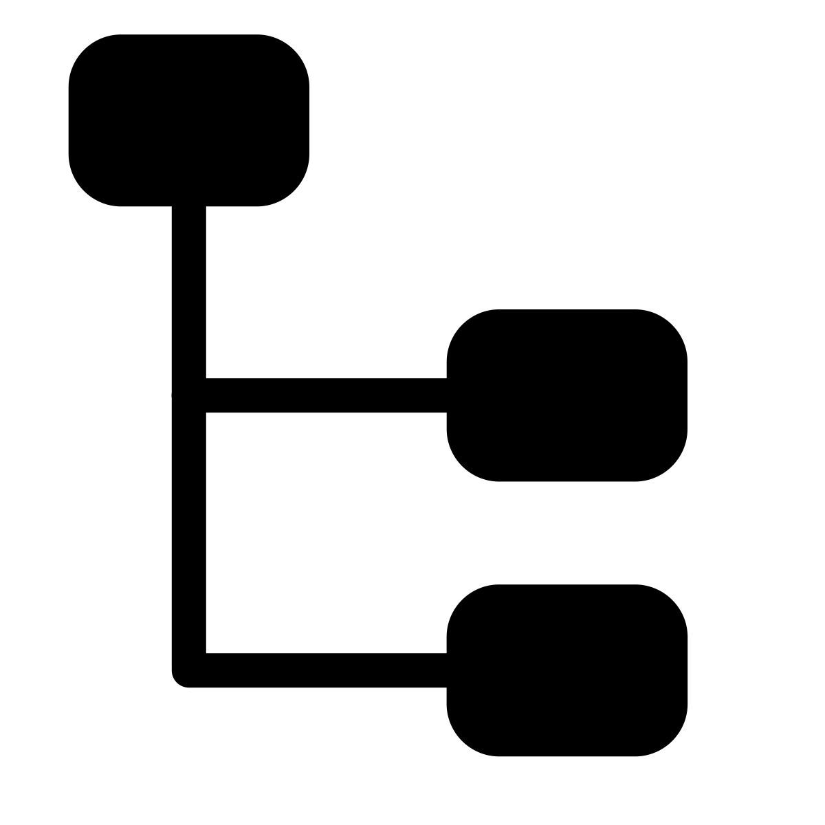 forma thin filled style stacked organizational chart icon