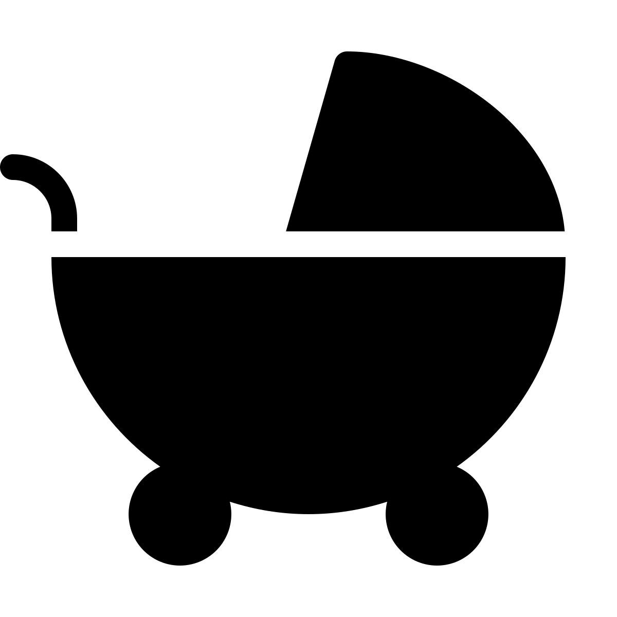 forma thin filled style coche de niño icon