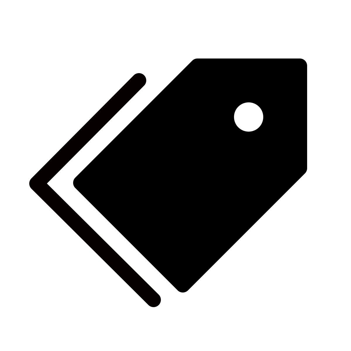 forma thin filled style tags icon