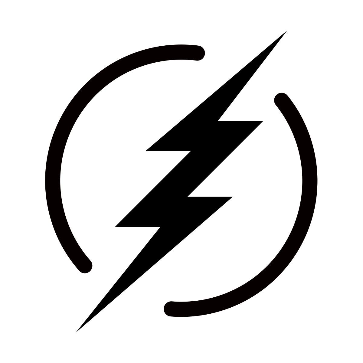 forma thin filled style the flash sign icon
