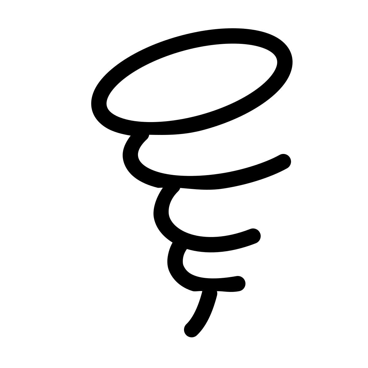 forma thin filled style tornado icon