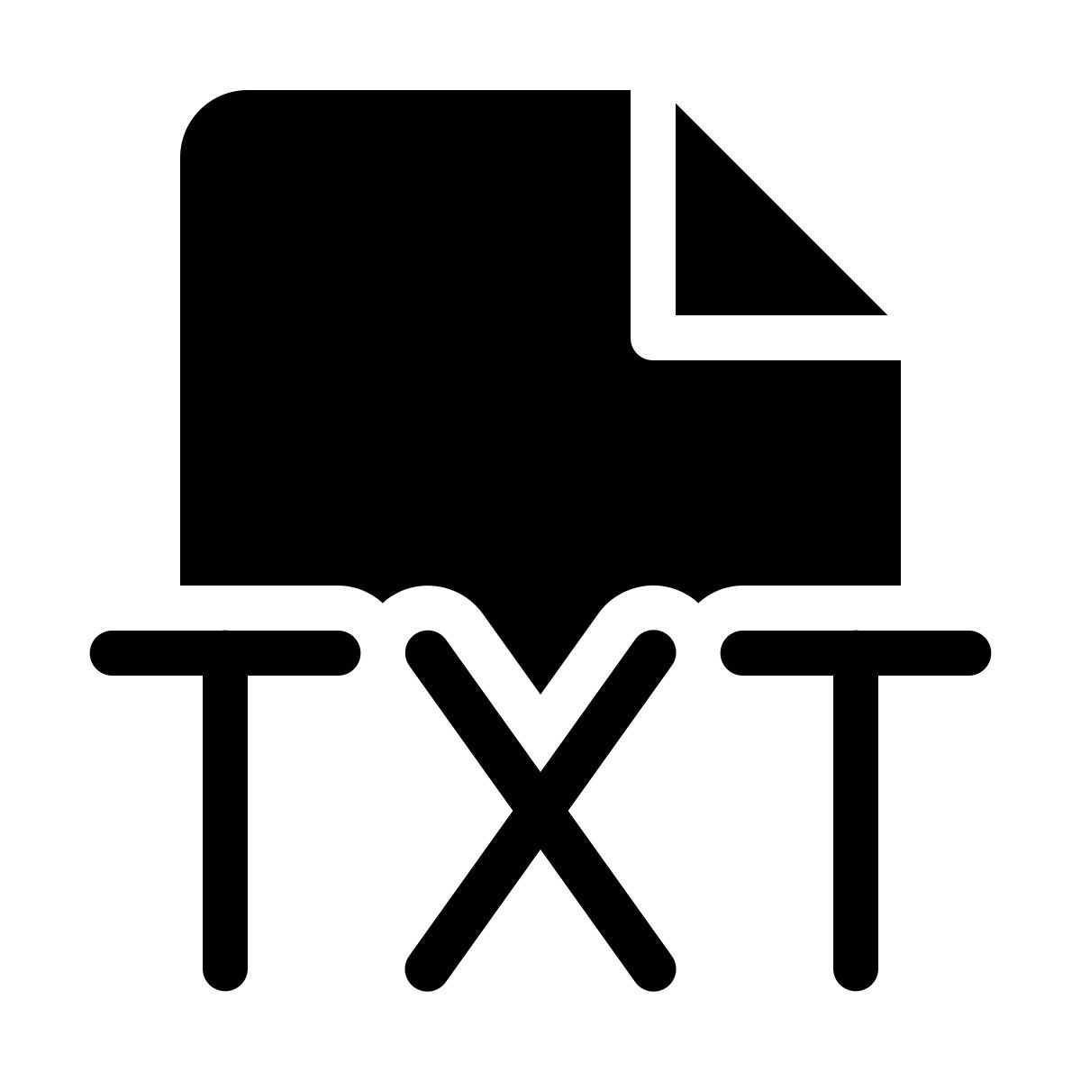 forma thin filled style testo icon