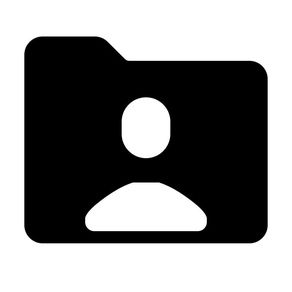 forma thin filled style carpeta de usuario icon