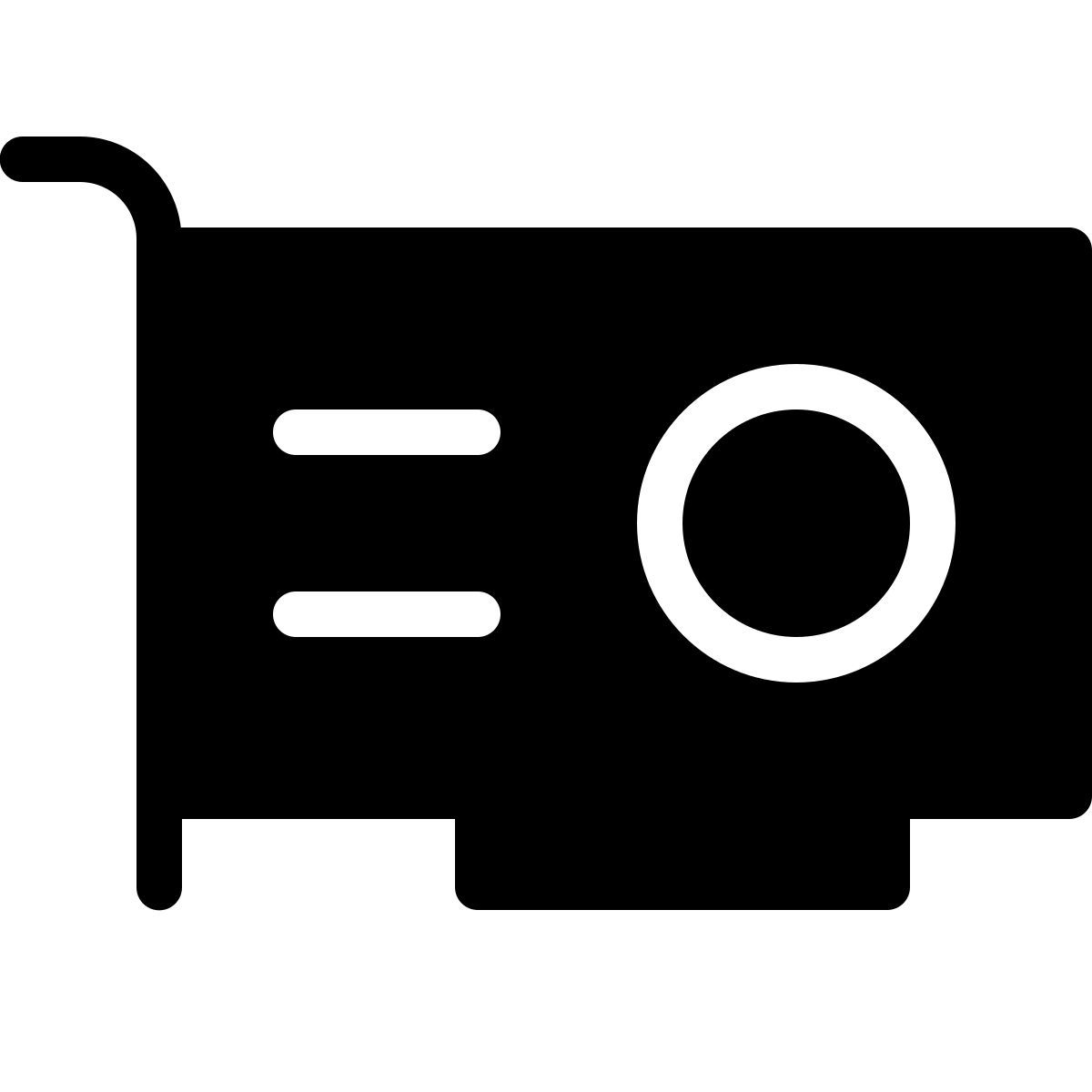 forma thin filled style video card icon