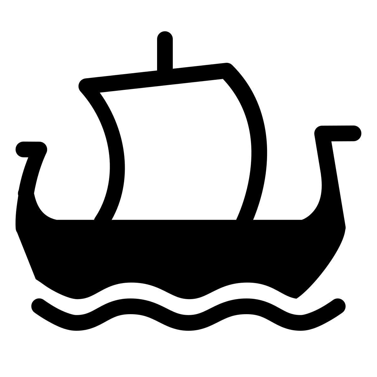 forma thin filled style wikingerschiff icon