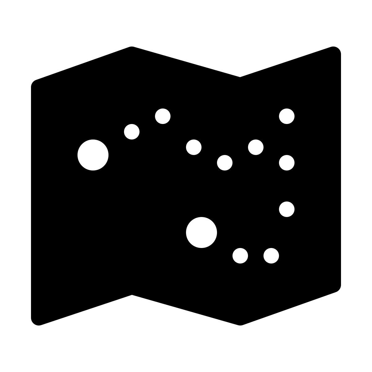 forma thin filled style punto sulla mappa icon