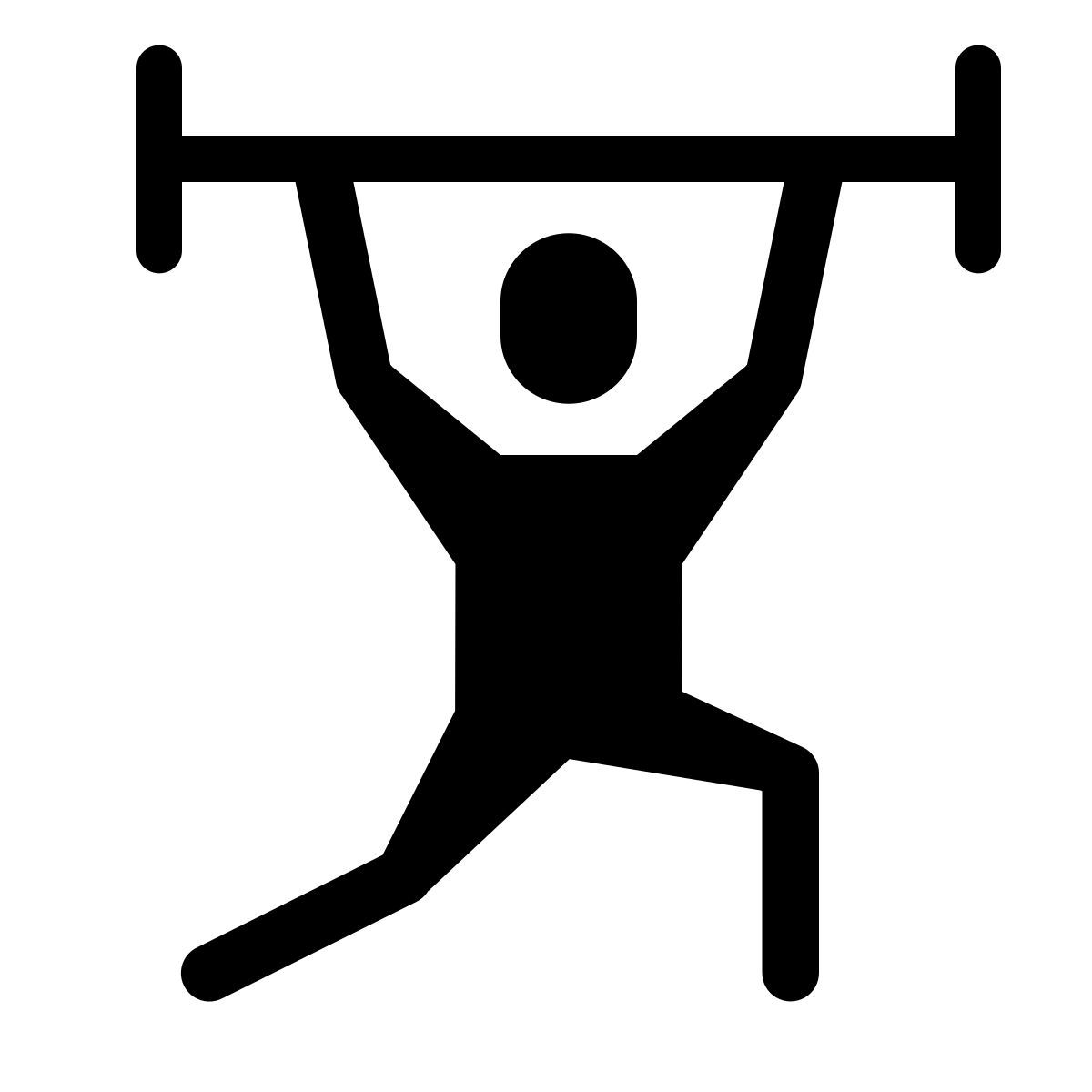 forma thin filled style levantamiento de pesas icon