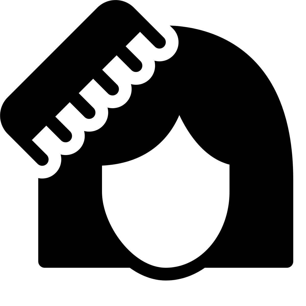 forma thin filled style 女人梳理头发 icon