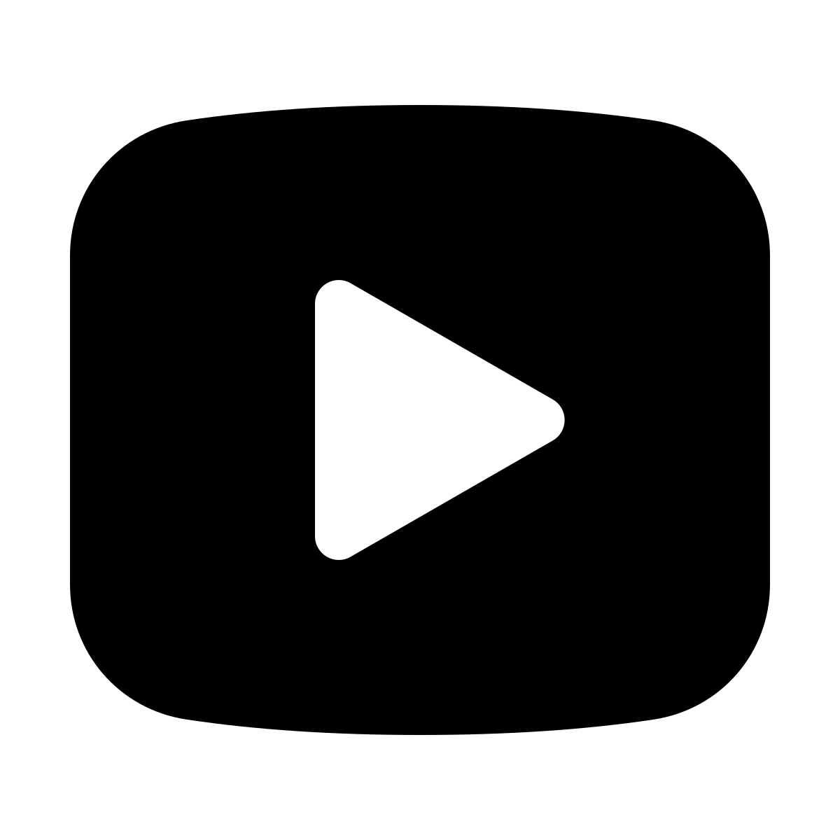 forma thin filled style youtube play icon