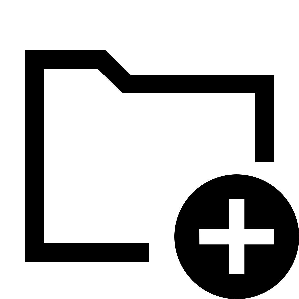 forma thin sharp style add folder icon