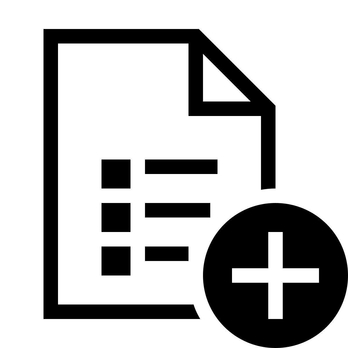 forma thin sharp style add list icon