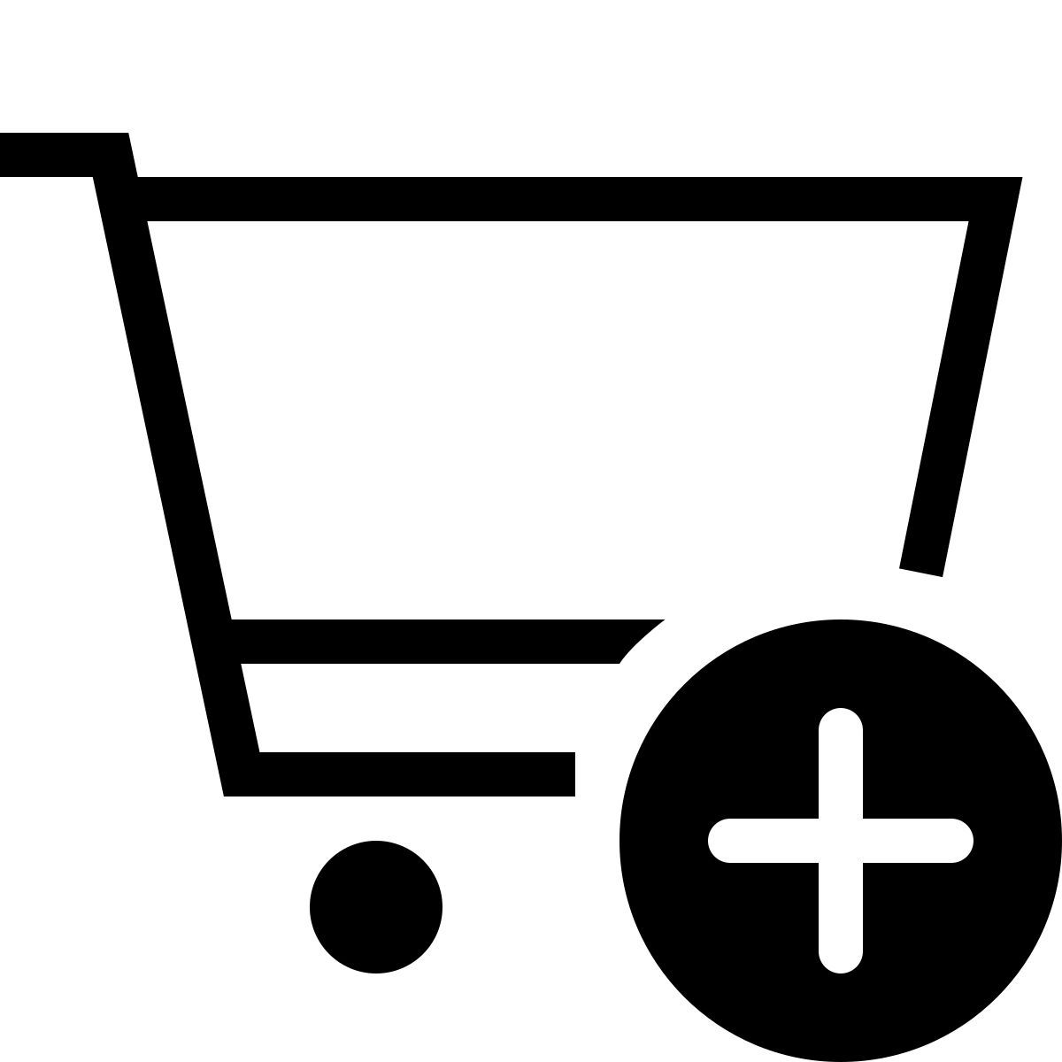 forma thin sharp style add shopping cart icon