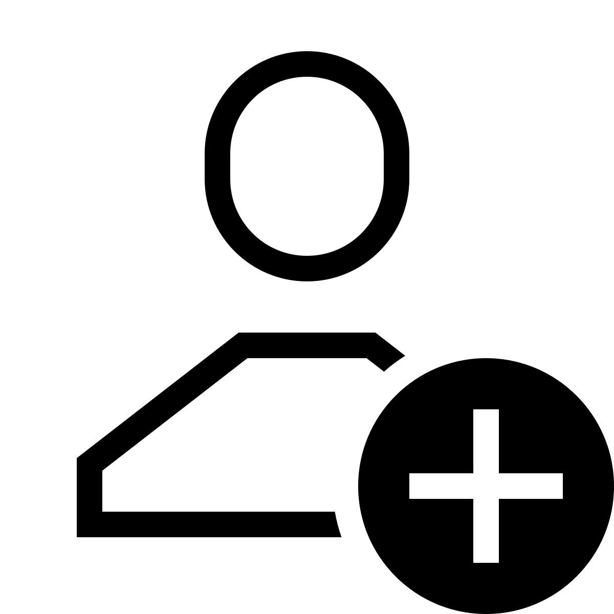 forma thin sharp style add user male icon