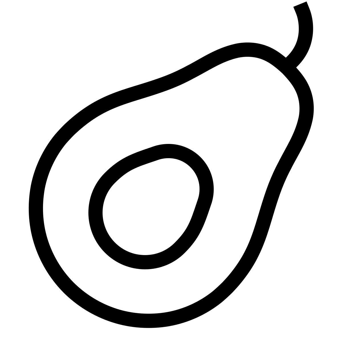 forma thin sharp style avocado icon