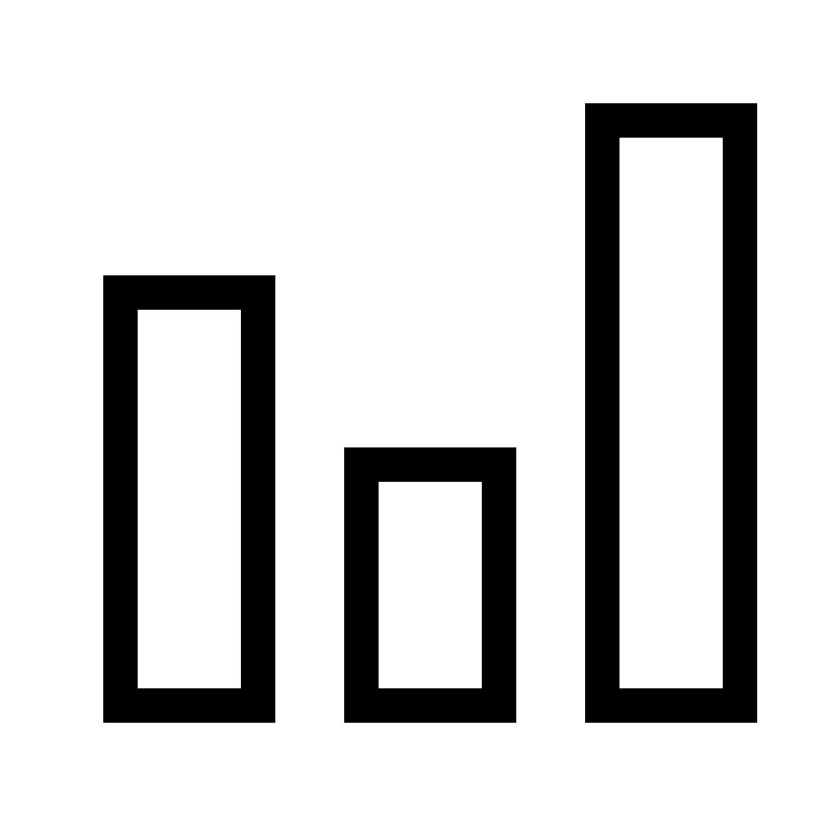 forma thin sharp style histogramme icon