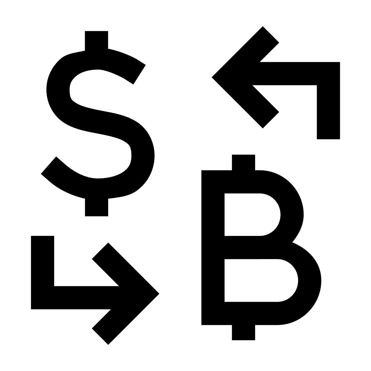 forma thin sharp style dollar bitcoin exchange icon