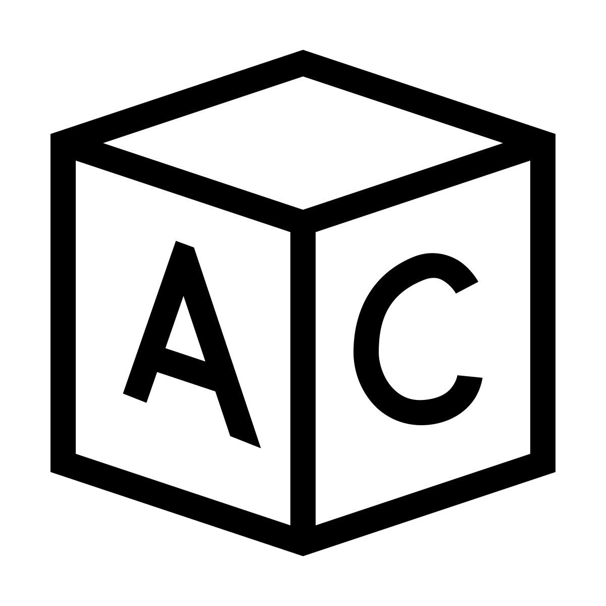 forma thin sharp style abc block icon