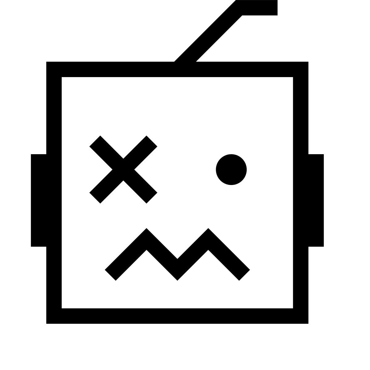 forma thin sharp style robot cassé icon