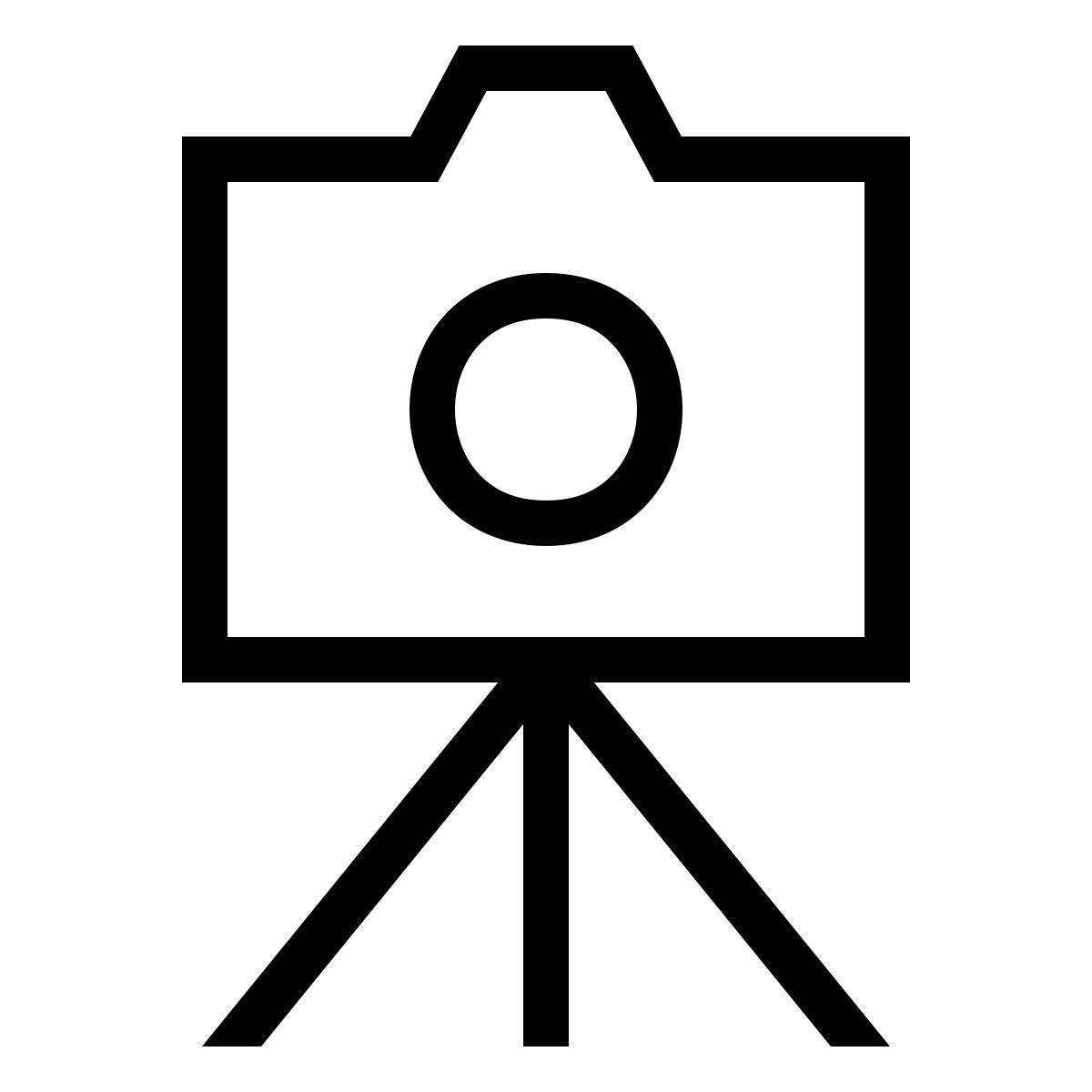 forma thin sharp style camera su treppiede icon