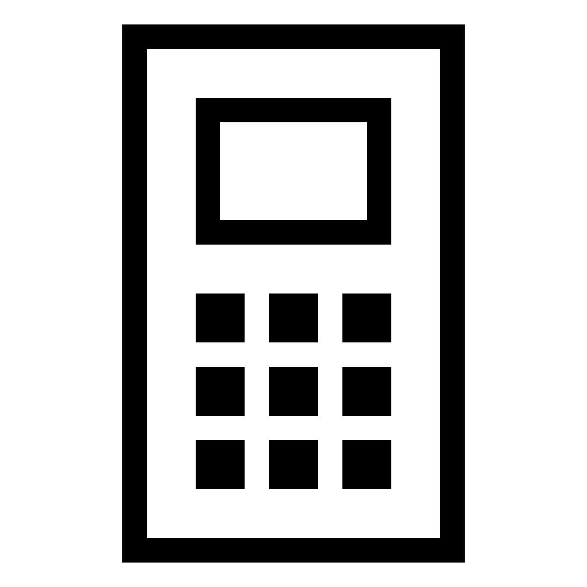 forma thin sharp style teléfono celular icon