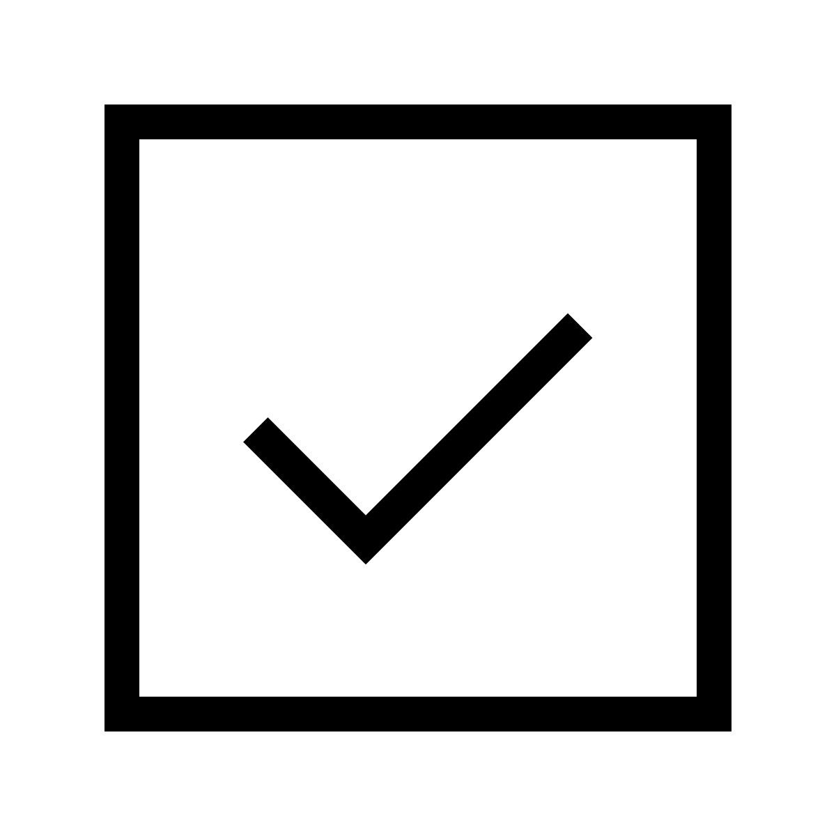 forma thin sharp style case à cocher vérifiée icon
