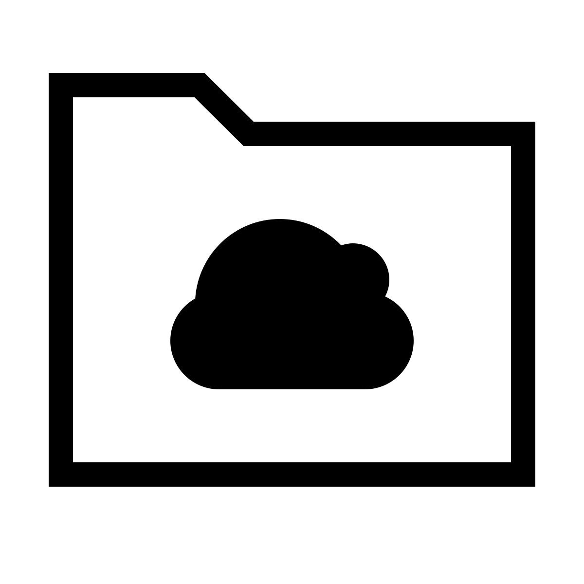 forma thin sharp style cloud folder icon