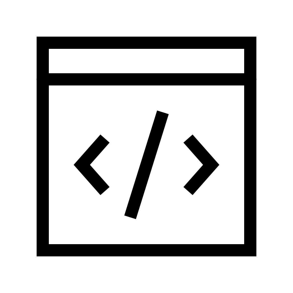 forma thin sharp style code icon