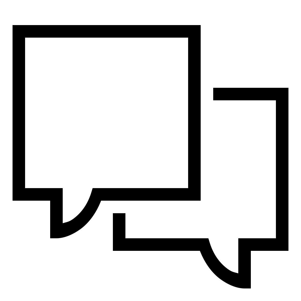 forma thin sharp style communication icon