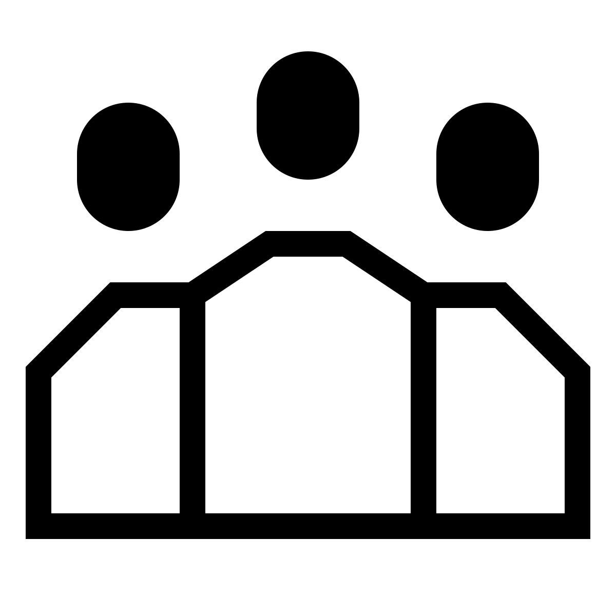 forma thin sharp style llamada de conferencia icon