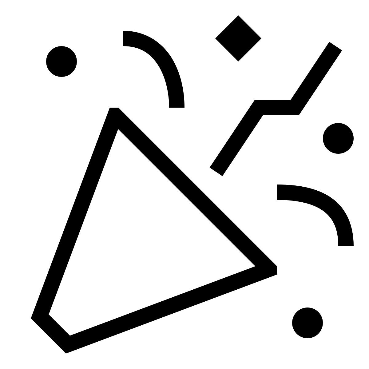 forma thin sharp style confeti icon