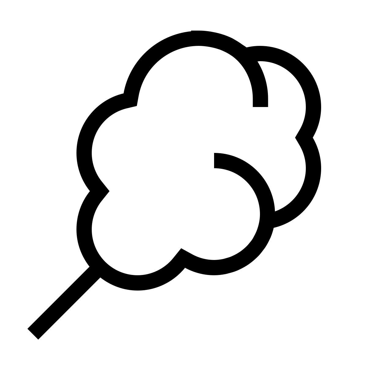 forma thin sharp style cotton candy icon