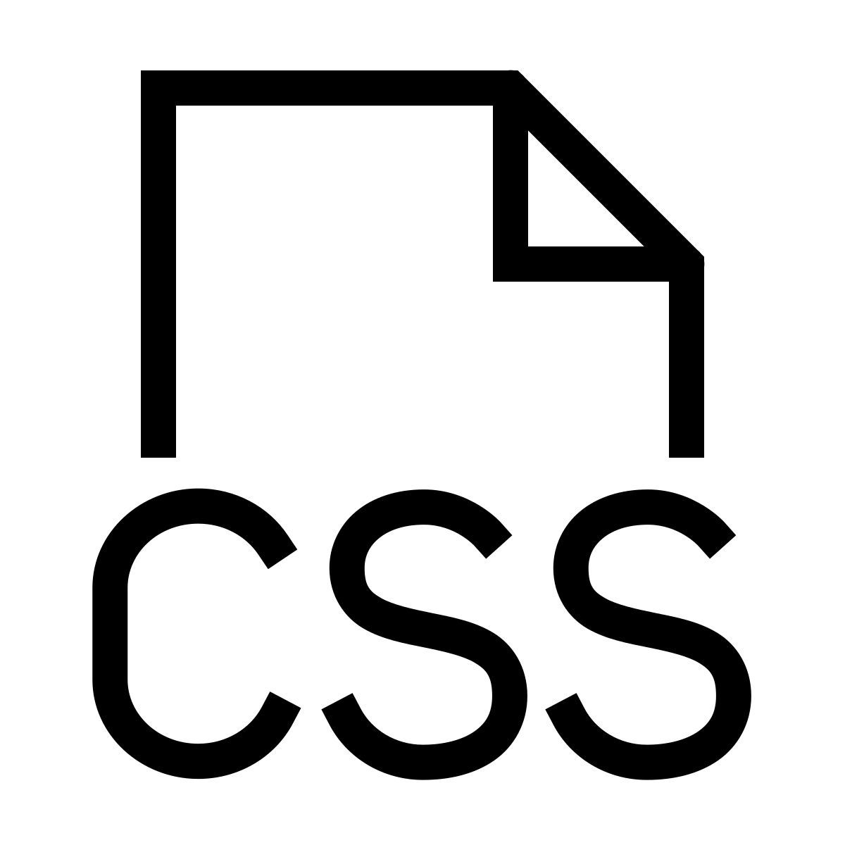 forma thin sharp style tipo file css icon