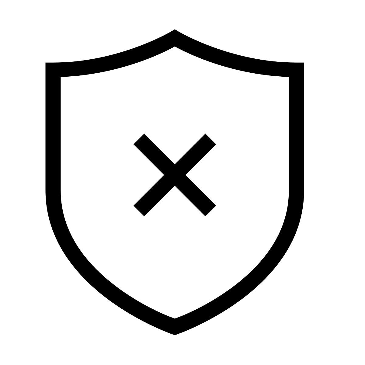 forma thin sharp style supprimer shield icon