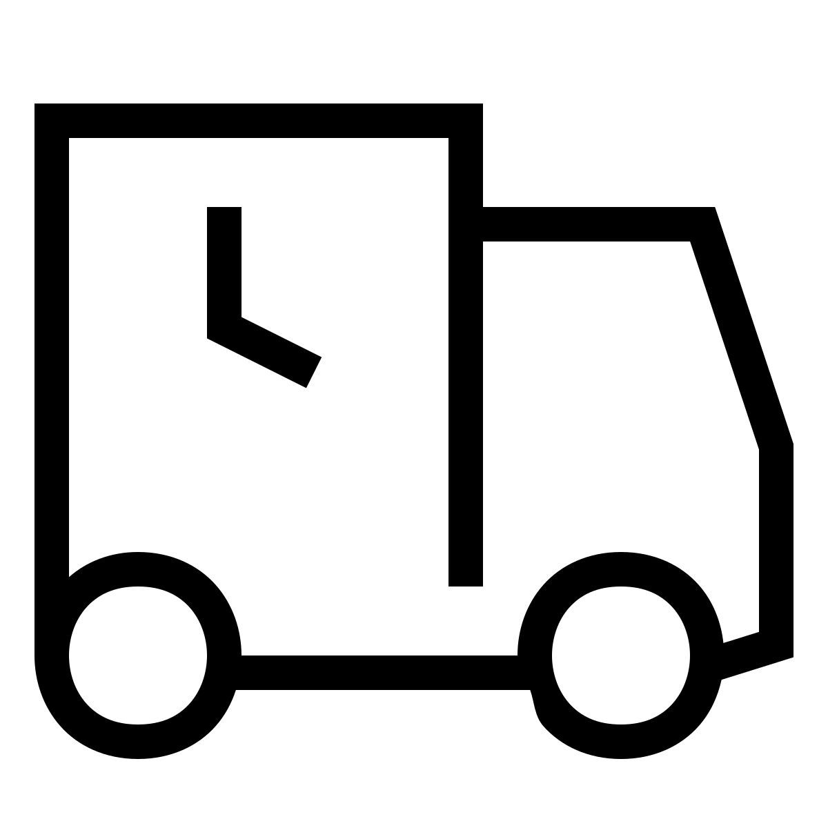 forma thin sharp style delivery time icon