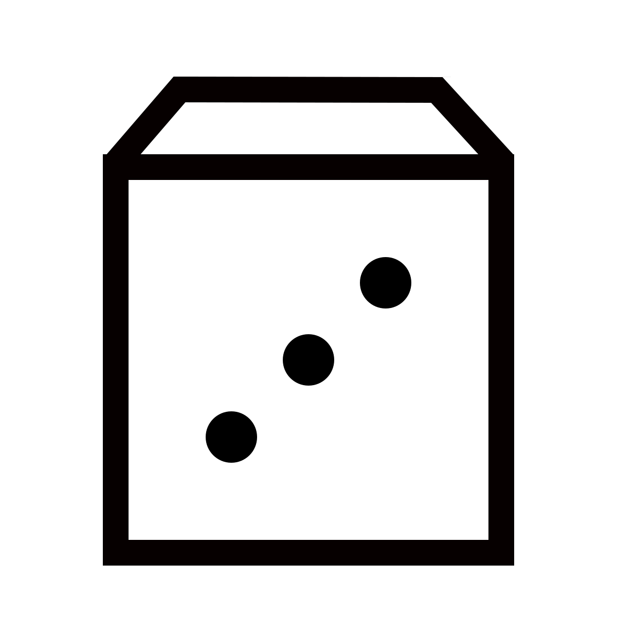 forma thin sharp style dice icon