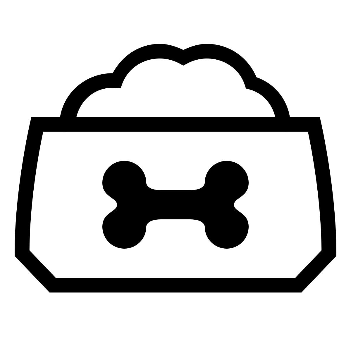 forma thin sharp style tazón del perro icon