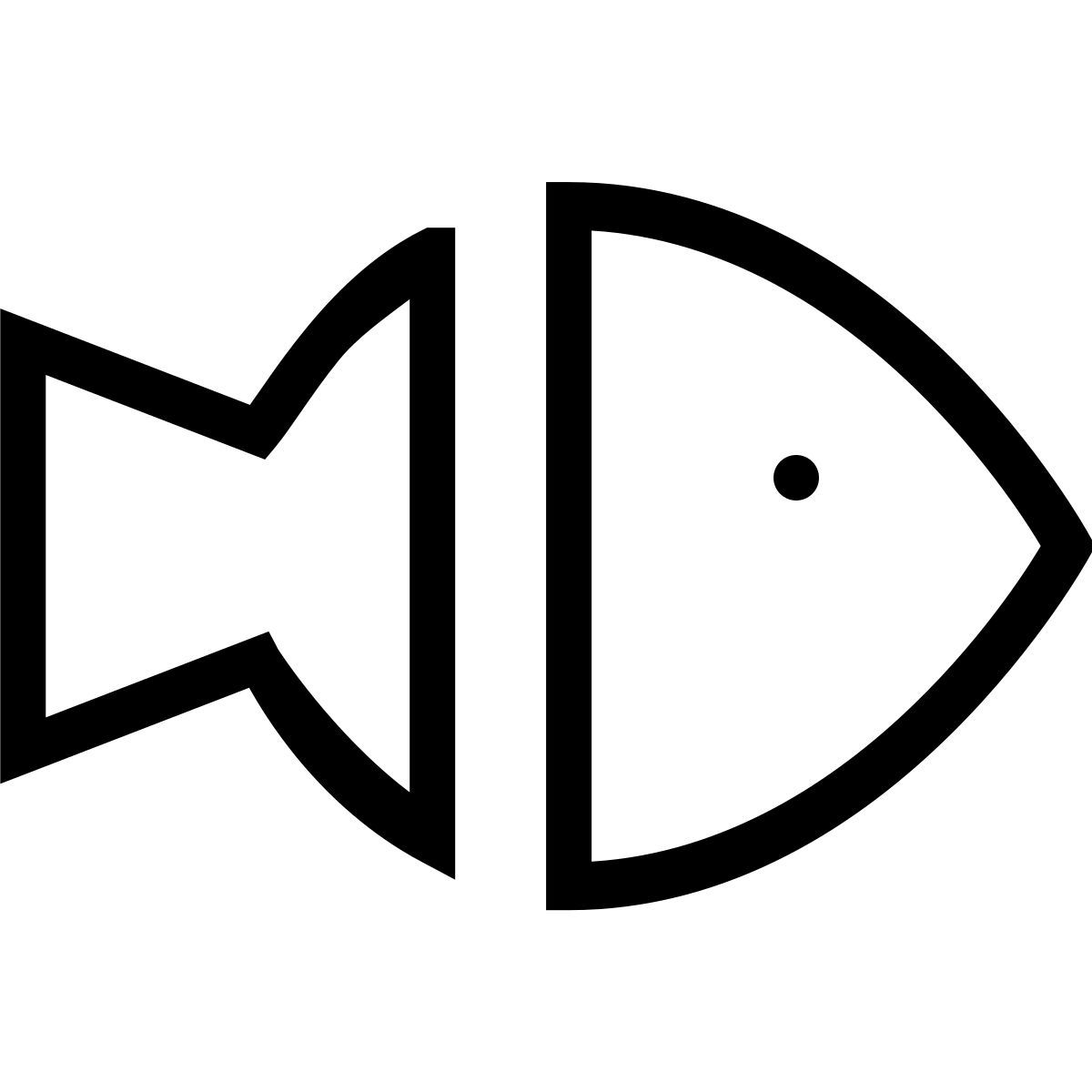 forma thin sharp style dressed fish icon