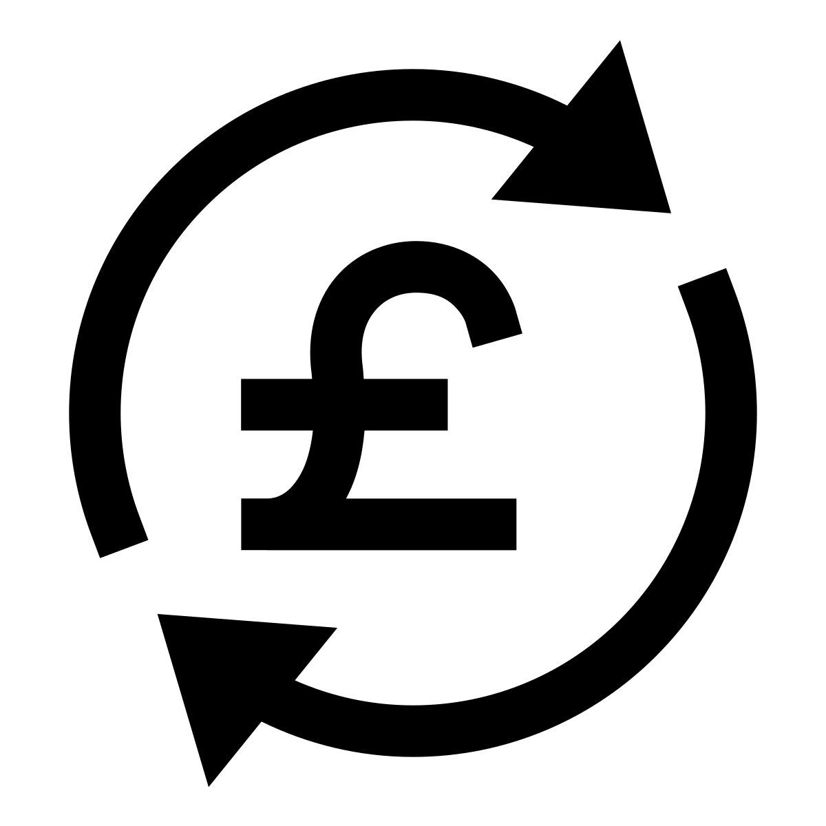 forma thin sharp style 兑换英镑 icon