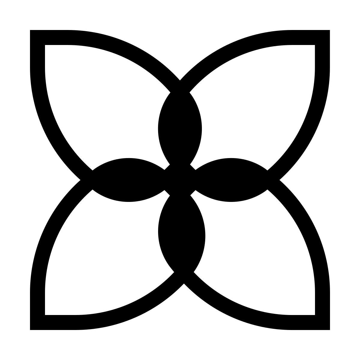 forma thin sharp style geometric flowers icon
