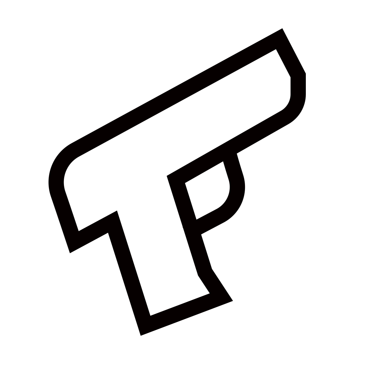 forma thin sharp style gun icon