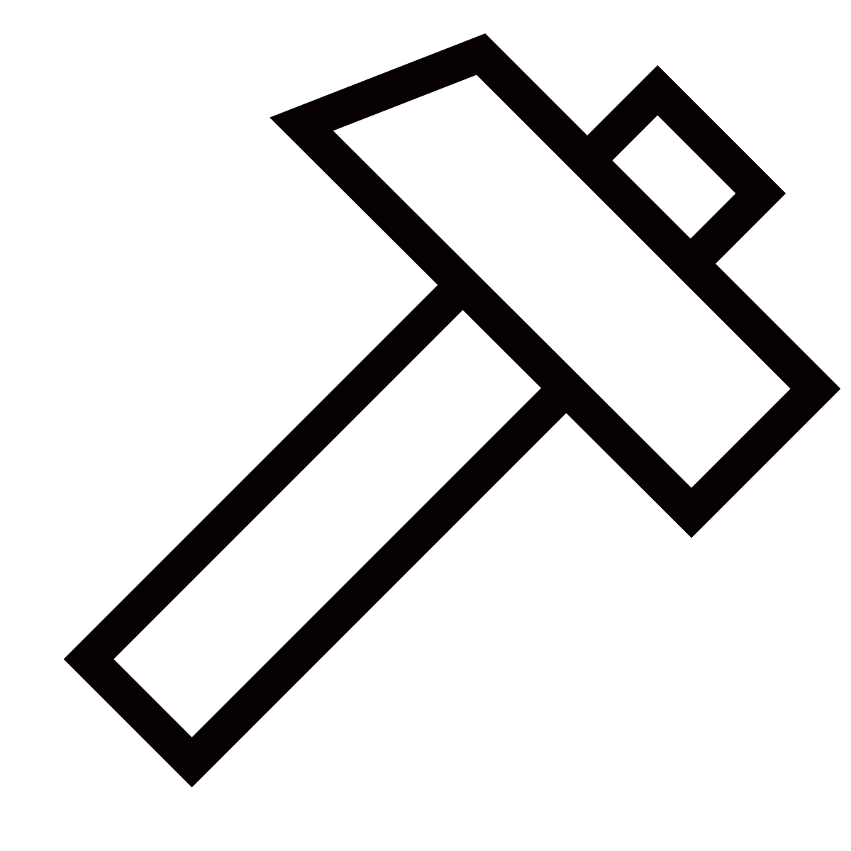 forma thin sharp style hammer icon