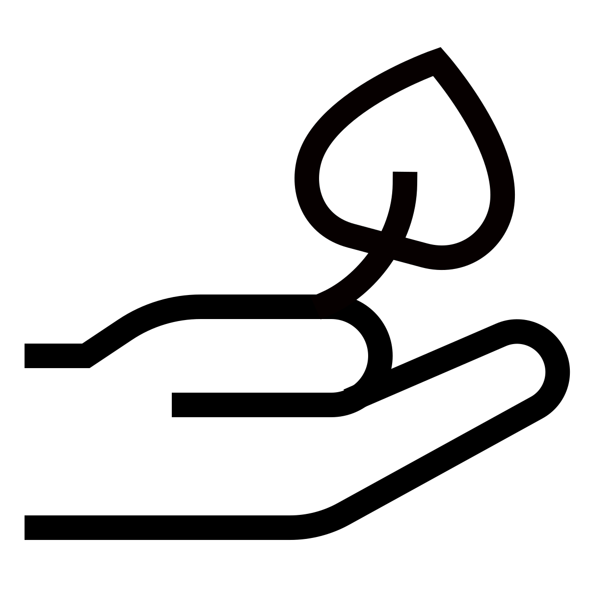forma thin sharp style hand planting icon